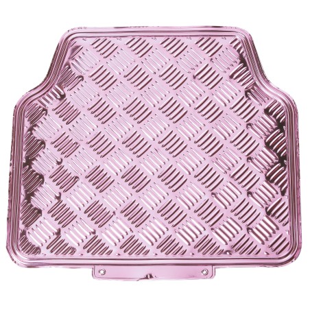 TAPIS CAOUTCHOUC LOOK ALU  ROSE