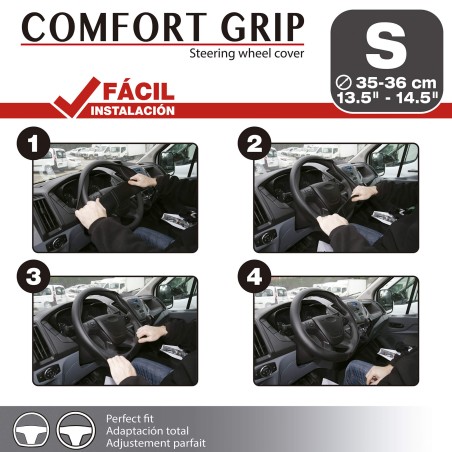 COUVRE VOLANT COMFORT GRIP NOIR 35-