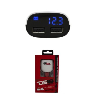 CHARGEUR USB DUAL + VOLT ROUGE