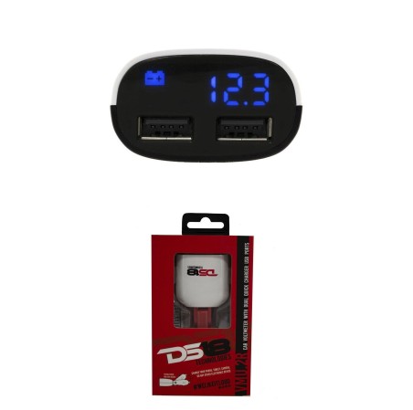 CHARGEUR USB DUAL + VOLT ROUGE