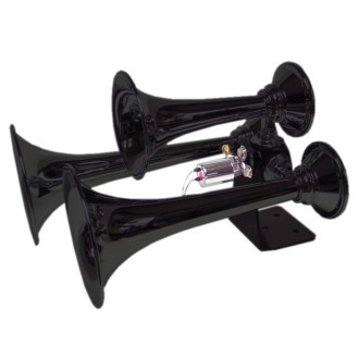 AVERTISSEUR 3 TONE TRAIN HORN BLACK
