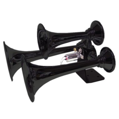 AVERTISSEUR 3 TONE TRAIN HORN BLACK