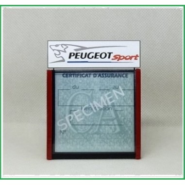 PORTE CERTIFICAT ASSURANCE PEUGEOT