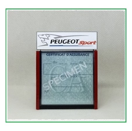PORTE CERTIFICAT ASSURANCE PEUGEOT
