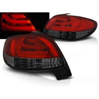 FEUX ARRIERES A LED LTI PEUGEOT 206 FUME ROUGE