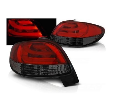 FEUX ARRIERES A LED LTI PEUGEOT 206 FUME ROUGE