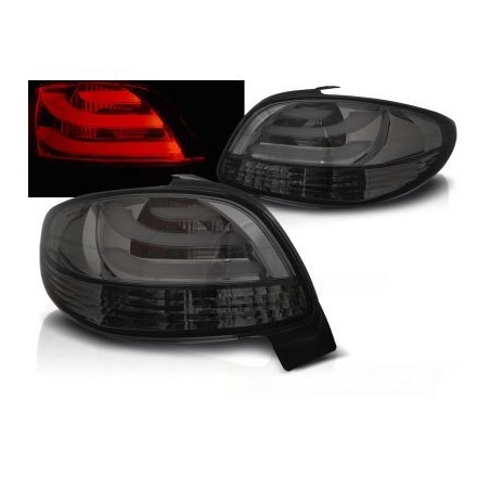 FEUX ARRIERES LTI POUR PEUGEOT 206 FUME