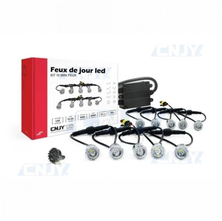 Kit diurne UNIVERSEL 10 spot 2cm rond 12V 24v A INTEGRER