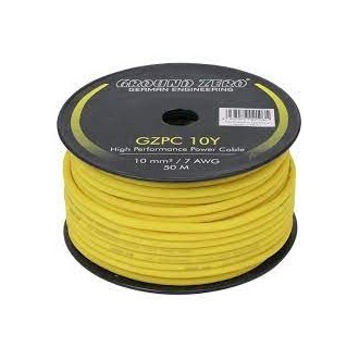 CABLE ALIM GZ 10MM JAUNE VENDU AU METRE