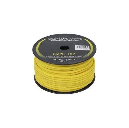 CABLE ALIM GZ 10MM JAUNE VENDU AU METRE