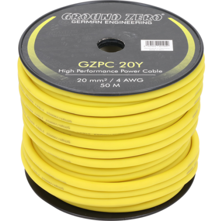 CABLE ALIM GZ 20MM JAUNE VENDU AU METRE