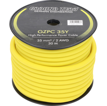 CABLE ALIM GZ 35MM JAUNE VENDU AU METRE