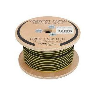 CABLE HP GZ OFC 1.5MM JAUNE NOIR VENDU AU METRE