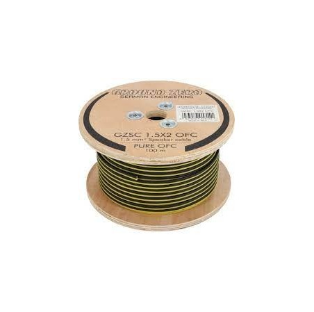 CABLE HP GZ OFC 1.5MM JAUNE NOIR VENDU AU METRE