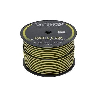 CABLE HP GZ JAUNE NOIR 2.50MM VENDU AU METRE