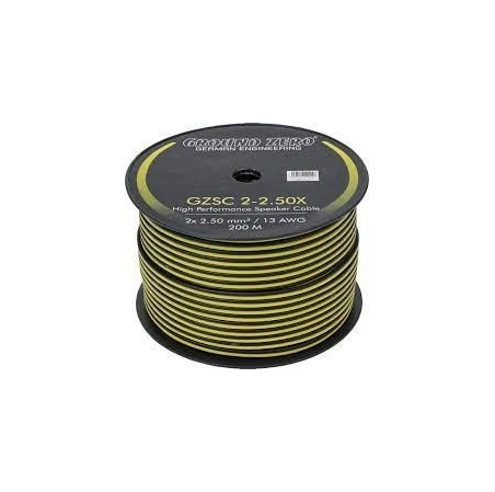 CABLE HP GZ JAUNE NOIR 1.50MM VENDU AU METRE