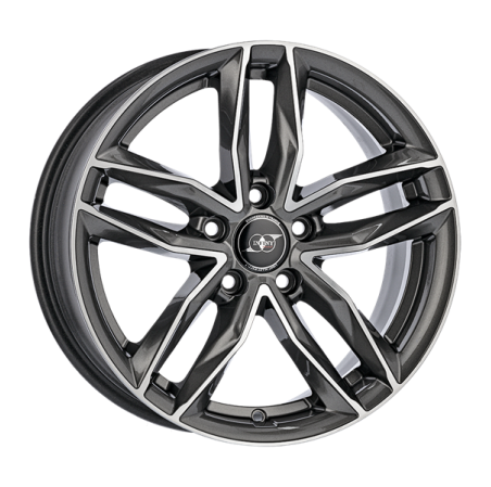 4 JANTES WOLFBURG 17X7.5 5X100 ET35 GUN METAL MACHINED FACE