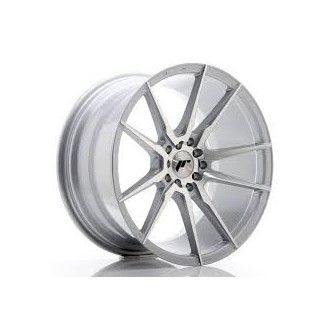 4 JANTES JR21 18X8.5 4X100 ET40 GRIS SILVER FACE POLIE