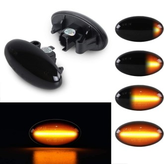 2 REPETITEURS NOIR DYNAMIQUE PEUGEOT 206 307 38211