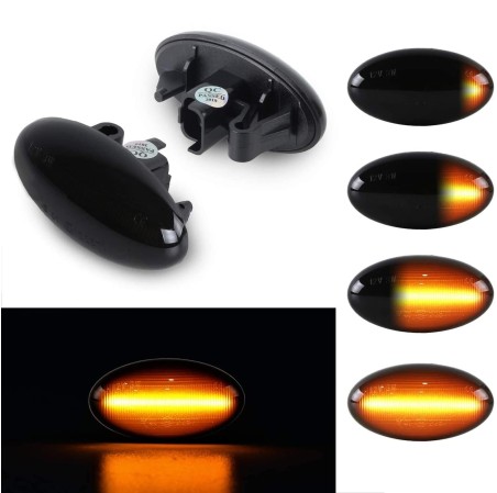 2 REPETITEURS NOIR DYNAMIQUE PEUGEOT 206 307 38211