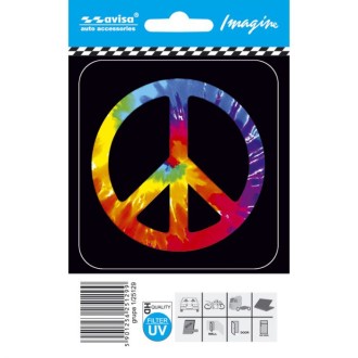 AUTOCOLLANT TATTOO PEACE SYMBOL 8.7 X9.2 CM
