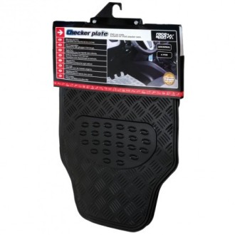 TAPIS CAOUTCHOUC LOOK ALU BLACK