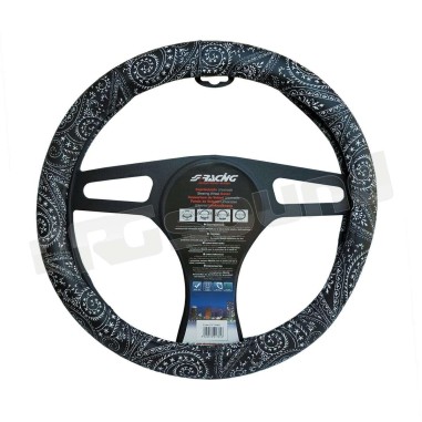 COUVRE VOLANT BLACK BANDANA