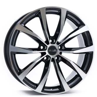 4 JANTES MAK WOLF 17X7.5 5X100 ET35 NOIRES POLIES