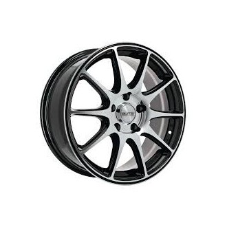 4 JANTES ACRAB 6.5X15 4X108 ET25 NOIRES FACE POLIE