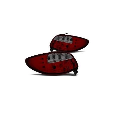 FEUX ARRIERE PEUGEOT 206 ET 206+ FINITION ROUGE FUME