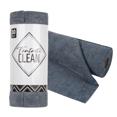 ROULEAU 30 CHIFFONS MICROFIBRE PRE-DECOUPES
