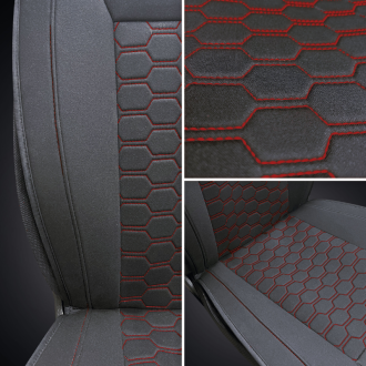 COUVRE SIEGE CONFORT TEXTIL NOIR/RO 2