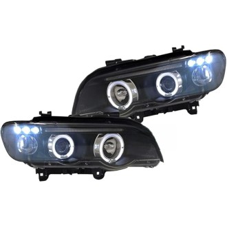 PHARE BMW X5 99-03 ANGELS EYES NOIR