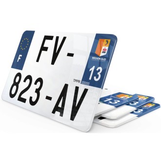 PLAQUE MOTO 170X130mm NON HOMOLOGUEE logo 971