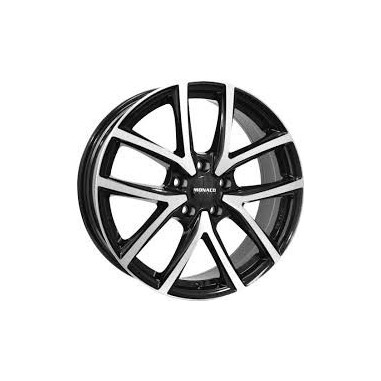4 JANTES MONACO WHEELS CL2 5X108 6.5X16 ET 45 NOIR FACE POLIE