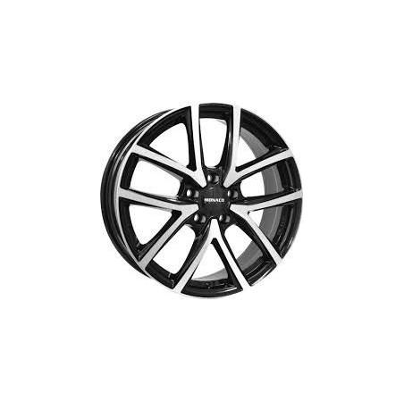 4 JANTES MONACO WHEELS CL2 5X108 6.5X16 ET 45 NOIR FACE POLIE