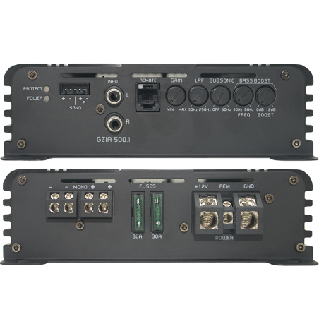 AMPLIFICATEUR MONO GROUND ZERO 580W RMS SOUS 1 OHM