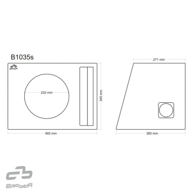 CAISSON DE BASS 25CM BASS REFLEX DIMENSIONS...