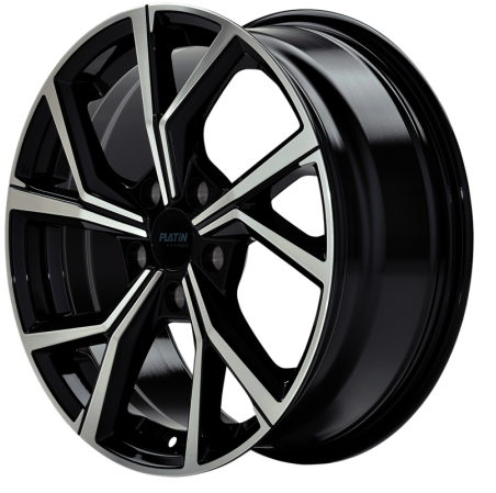 4 JANTES PLATIN P115 6.5X16 5X108 Noires face polies