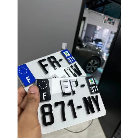 PLAQUE MOTO 4D LOGO 971