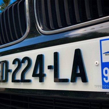 PAIRE DE PLAQUE D'IMMATRICULATION PLEXIGLASS 4D