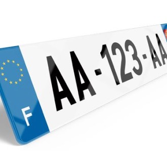 PLAQUE IMMATRCULATION EN PLEXIGLACE AUTO SIV AU NORME...