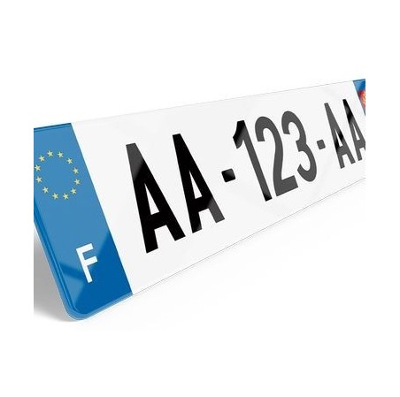 PLAQUE IMMATRCULATION EN PLEXIGLACE AUTO SIV AU NORME VENDU A L'UNITE