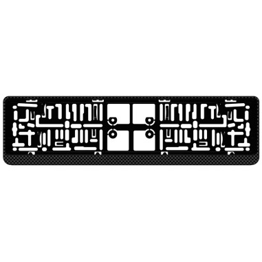 Porte-plaque synthétique \'Click\' 52x11cm...