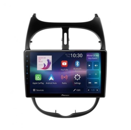 KIT D'INTEGRATION RADIO 9 POUCES PEUGEOT 206 2005-2009 AVEC RECUPERATION DES COMMANDES AU VOLANT