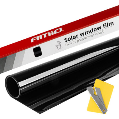 FILM SOLAIRE 5% SUPER NOIR 75X300CM POUR VITRES AMIO