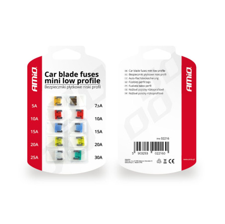 FUSIBLES MINI 5A À 30A 10 PCS AMIO