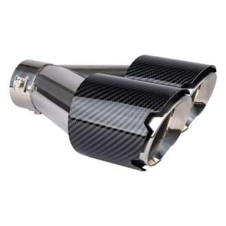 EMBOUT D'ÉCHAPPEMENT ACIER INOXYDABLE CARBONE DOUBLE AMIO 2