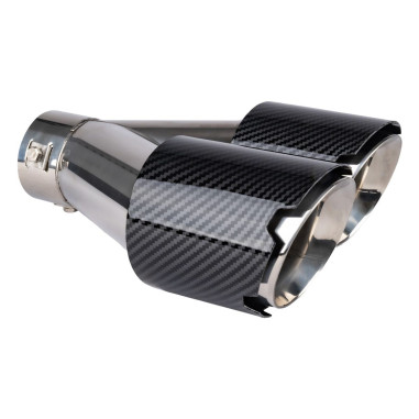 EMBOUT D'ÉCHAPPEMENT ACIER INOXYDABLE CARBONE DOUBLE AMIO