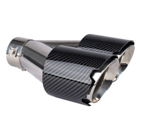 EMBOUT D'ÉCHAPPEMENT ACIER INOXYDABLE CARBONE DOUBLE AMIO
